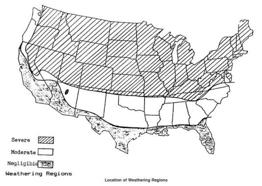 Weathering Regions in America
